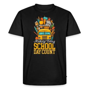 Administrateur de l’école Principal Admin Squad - T-shirt Premium bio Homme - noir - Devant - Nico (187cm)