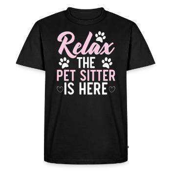 Pet Sitting Pet Lover Dog Walking Dog Sitter - Men's Premium Organic T-Shirt - black - Front - Nico (187cm)