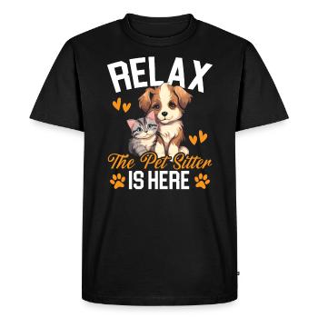 Pet Sitting Pet Lover Dog Walking Dog Sitter - Men's Premium Organic T-Shirt - black - Front - Nico (187cm)