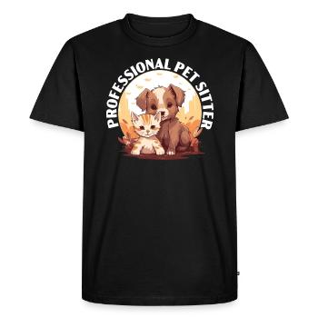Pet Sitting Pet Lover Dog Walking Dog Sitter - Men's Premium Organic T-Shirt - black - Front - Nico (187cm)