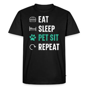 Pet Sitting Pet Lover Dog Walking Dog Sitter - T-shirt Premium bio Homme - noir - Devant - Nico (187cm)