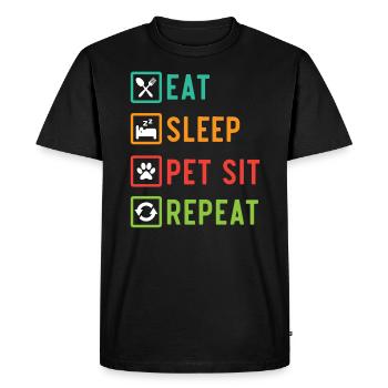 Pet Sitting Pet Lover Dog Walking Dog Sitter - T-shirt Premium bio Homme - noir - Devant - Nico (187cm)