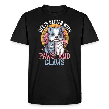 Pet Sitting Pet Lover Dog Walking Dog Sitter - Men's Premium Organic T-Shirt - black - Front - Nico (187cm)