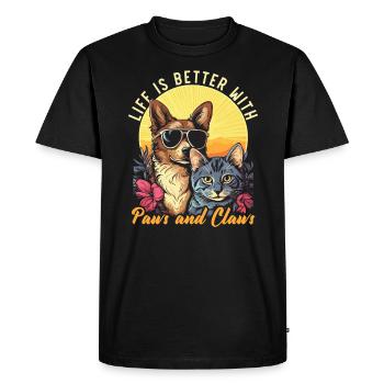 Pet Sitting Pet Lover Dog Walking Dog Sitter - Men's Premium Organic T-Shirt - black - Front - Nico (187cm)