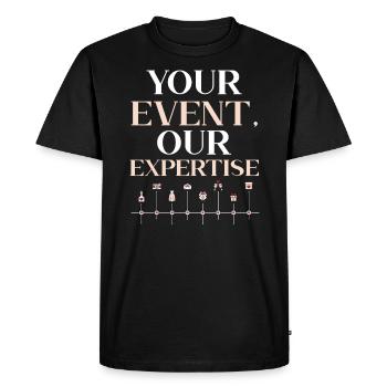 Event Planner Coordinator Job Event Planning - Men's Premium Organic T-Shirt - black - Front - Nico (187cm)