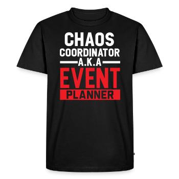 Event Planner Coordinator Job Event Planning - Men's Premium Organic T-Shirt - black - Front - Nico (187cm)