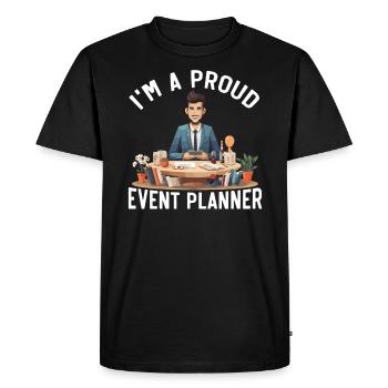 Event Planner Coordinator Job Event Planning - Men's Premium Organic T-Shirt - black - Front - Nico (187cm)