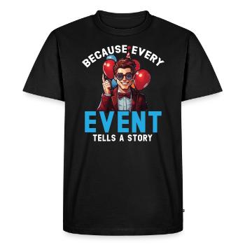Event Planner Coordinator Job Event Planning - Men's Premium Organic T-Shirt - black - Front - Nico (187cm)