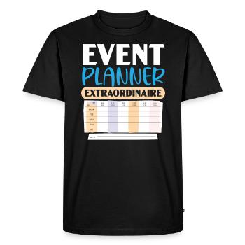 Event Planner Coordinator Job Event Planning - Men's Premium Organic T-Shirt - black - Front - Nico (187cm)
