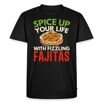 Fajita Tex-mex Cuisine Food Foodie Texas Mexican - Men's Premium Organic T-Shirt - black - Front - Nico (187cm)