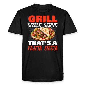 Fajita Tex-mex Cuisine Food Foodie Texas Mexican - Men's Premium Organic T-Shirt - black - Front - Nico (187cm)
