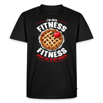 Tarte aux pommes Dessert Food Lover Foodie American Baker - T-shirt Premium bio Homme - noir - Devant - Nico (187cm)