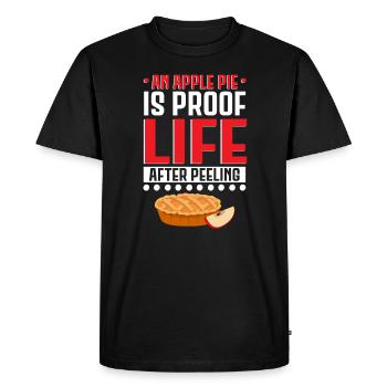 Tarte aux pommes Dessert Food Lover Foodie American Baker - T-shirt Premium bio Homme - noir - Devant - Nico (187cm)