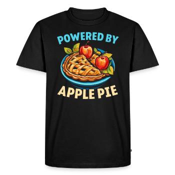 Tarte aux pommes Dessert Food Lover Foodie American Baker - T-shirt Premium bio Homme - noir - Devant - Nico (187cm)