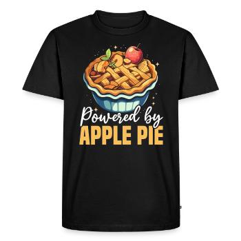 Tarte aux pommes Dessert Food Lover Foodie American Baker - T-shirt Premium bio Homme - noir - Devant - Nico (187cm)