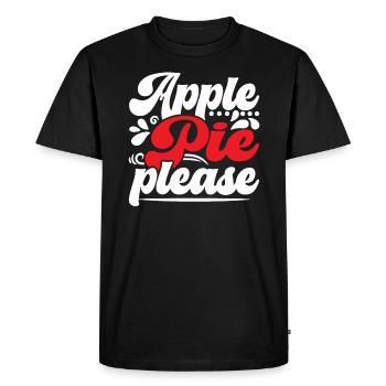 Tarte aux pommes Dessert Food Lover Foodie American Baker - T-shirt Premium bio Homme - noir - Devant - Nico (187cm)