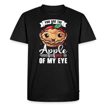 Tarte aux pommes Dessert Food Lover Foodie American Baker - T-shirt Premium bio Homme - noir - Devant - Nico (187cm)