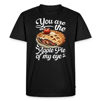 Tarte aux pommes Dessert Food Lover Foodie American Baker - T-shirt Premium bio Homme - noir - Devant - Nico (187cm)