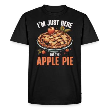 Tarte aux pommes Dessert Food Lover Foodie American Baker - T-shirt Premium bio Homme - noir - Devant - Nico (187cm)