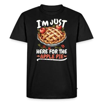 Tarte aux pommes Dessert Food Lover Foodie American Baker - T-shirt Premium bio Homme - noir - Devant - Nico (187cm)