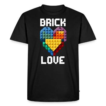 Master Builder Bricks Blocks Play Toys - Men's Premium Organic T-Shirt - black - Front - Nico (187cm)