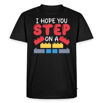 Master Builder Bricks Blocks Play Toys - Men's Premium Organic T-Shirt - black - Front - Nico (187cm)