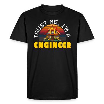 Master Builder Bricks Blocks Play Toys - Men's Premium Organic T-Shirt - black - Front - Nico (187cm)