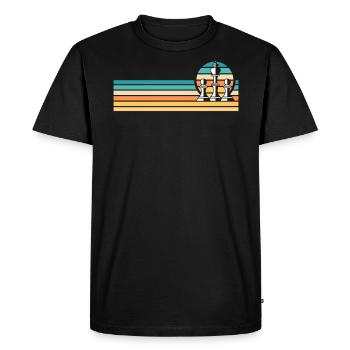 Jeu d’échecs Checkmate Stratégie Joueur d’échecs - T-shirt Premium bio Homme - noir - Devant - Nico (187cm)