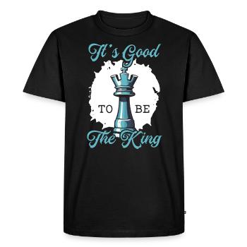 Jeu d’échecs Checkmate Stratégie Joueur d’échecs - T-shirt Premium bio Homme - noir - Devant - Nico (187cm)