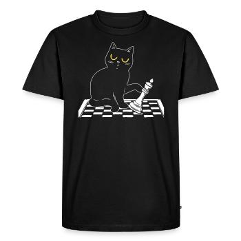 Jeu d’échecs Checkmate Stratégie Joueur d’échecs - T-shirt Premium bio Homme - noir - Devant - Nico (187cm)