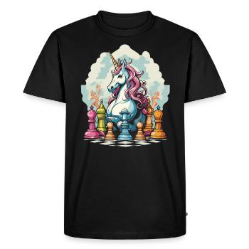 Jeu d’échecs Checkmate Stratégie Joueur d’échecs - T-shirt Premium bio Homme - noir - Devant - Nico (187cm)