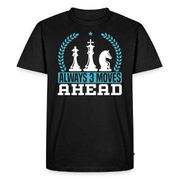 Jeu d’échecs Checkmate Stratégie Joueur d’échecs - T-shirt Premium bio Homme - noir - Devant - Nico (187cm)