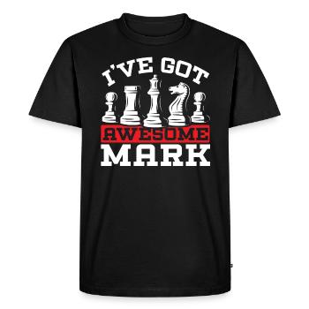Jeu d’échecs Checkmate Stratégie Joueur d’échecs - T-shirt Premium bio Homme - noir - Devant - Nico (187cm)