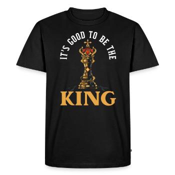 Jeu d’échecs Checkmate Stratégie Joueur d’échecs - T-shirt Premium bio Homme - noir - Devant - Nico (187cm)