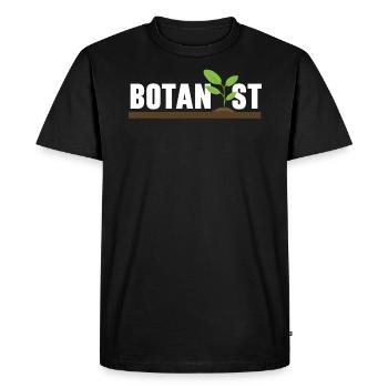 Botaniste Jardin Plante Jardinier Botanique Jardinage - T-shirt Premium bio Homme - noir - Devant - Nico (187cm)