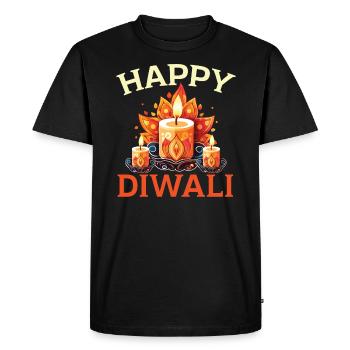 Joyeux Diwali Diwali Festival Hindouisme hindou indien - T-shirt Premium bio Homme - noir - Devant - Nico (187cm)
