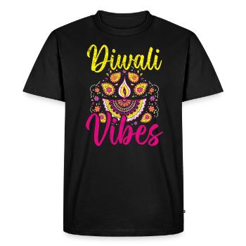 Joyeux Diwali Diwali Festival Hindouisme hindou indien - T-shirt Premium bio Homme - noir - Devant - Nico (187cm)