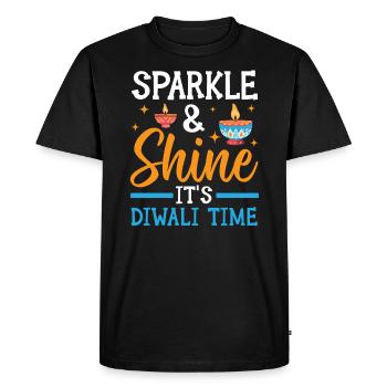 Joyeux Diwali Diwali Festival Hindouisme hindou indien - T-shirt Premium bio Homme - noir - Devant - Nico (187cm)