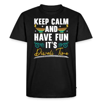Joyeux Diwali Diwali Festival Hindouisme hindou indien - T-shirt Premium bio Homme - noir - Devant - Nico (187cm)