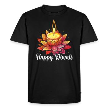 Joyeux Diwali Diwali Festival Hindouisme hindou indien - T-shirt Premium bio Homme - noir - Devant - Nico (187cm)