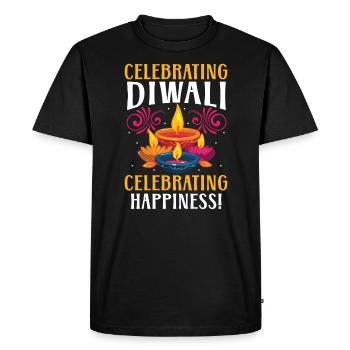 Joyeux Diwali Diwali Festival Hindouisme hindou indien - T-shirt Premium bio Homme - noir - Devant - Nico (187cm)