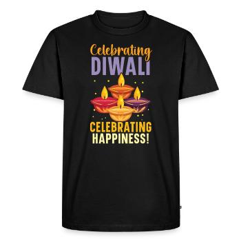 Joyeux Diwali Diwali Festival Hindouisme hindou indien - T-shirt Premium bio Homme - noir - Devant - Nico (187cm)