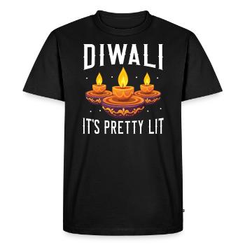 Joyeux Diwali Diwali Festival Hindouisme hindou indien - T-shirt Premium bio Homme - noir - Devant - Nico (187cm)