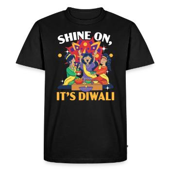 Joyeux Diwali Diwali Festival Hindouisme hindou indien - T-shirt Premium bio Homme - noir - Devant - Nico (187cm)