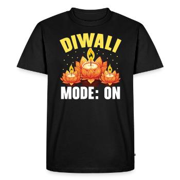 Joyeux Diwali Diwali Festival Hindouisme hindou indien - T-shirt Premium bio Homme - noir - Devant - Nico (187cm)