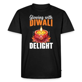 Joyeux Diwali Diwali Festival Hindouisme hindou indien - T-shirt Premium bio Homme - noir - Devant - Nico (187cm)