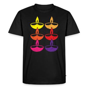 Joyeux Diwali Diwali Festival Hindouisme hindou indien - T-shirt Premium bio Homme - noir - Devant - Nico (187cm)