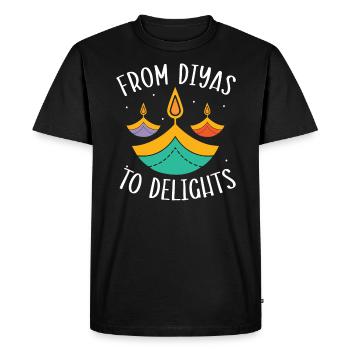 Joyeux Diwali Diwali Festival Hindouisme hindou indien - T-shirt Premium bio Homme - noir - Devant - Nico (187cm)