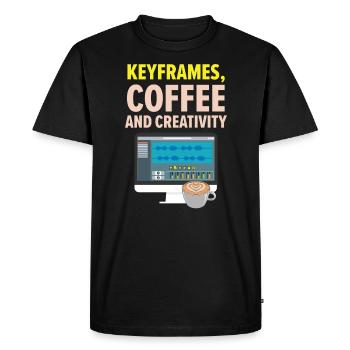 3d Animator Animate Key Frames Rendering Animation - T-shirt Premium bio Homme - noir - Devant - Nico (187cm)