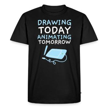 3d Animator Animate Key Frames Rendering Animation - T-shirt Premium bio Homme - noir - Devant - Nico (187cm)